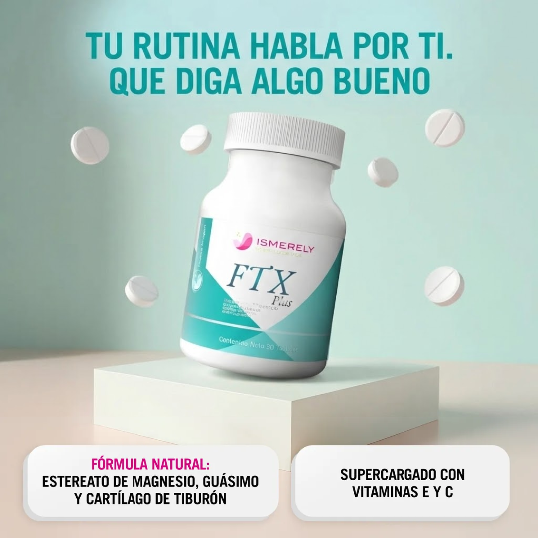 Ismerely Ftx Plus | Suplemento de Colageno y Vitaminas | Con Vitamina E | 30 Tabletas